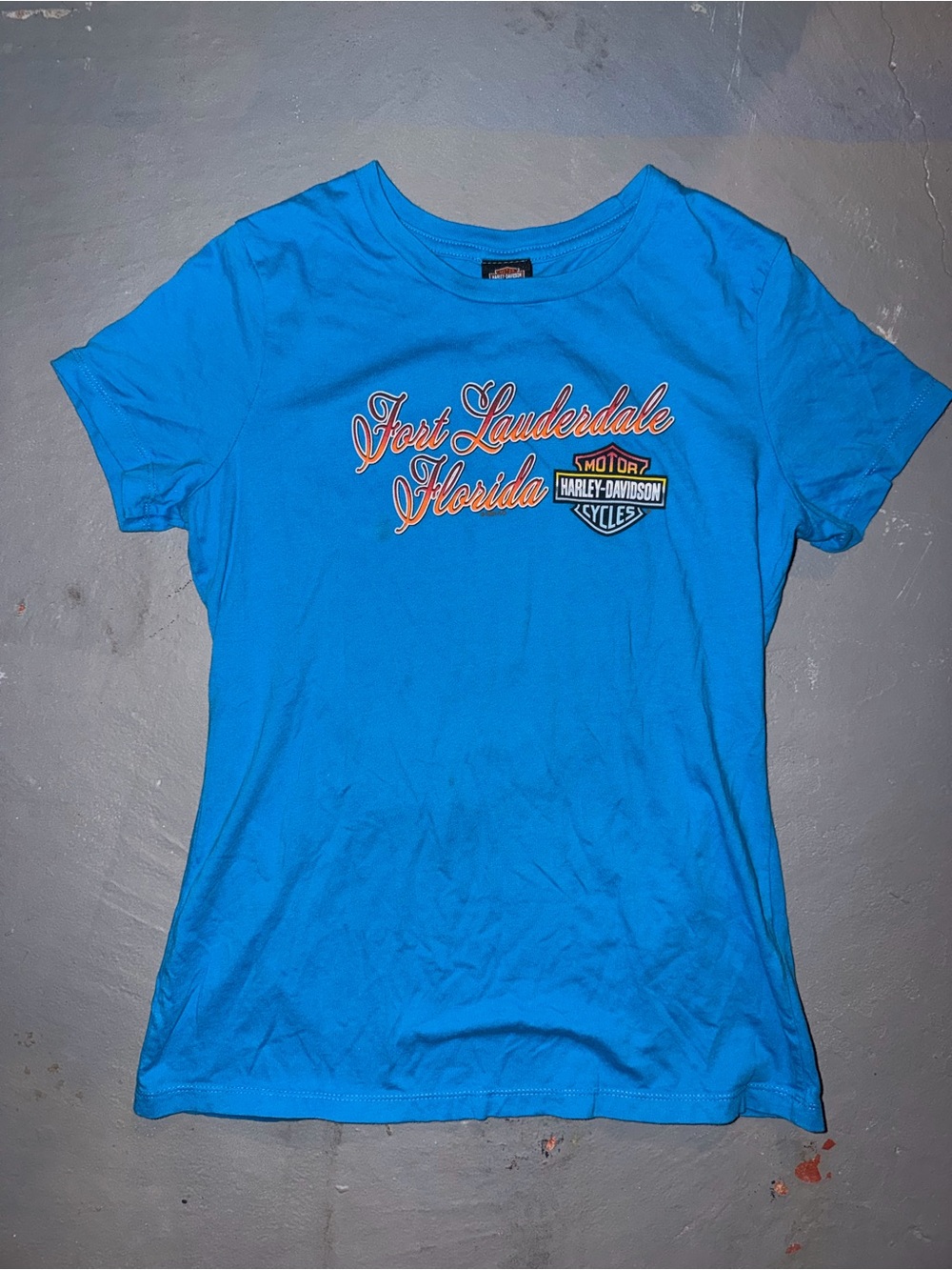 Harley-Davidson Women's Bright Blue Fort Lauderdale Graphic Tee